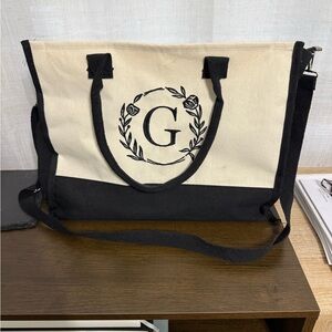 Amazon Black and Cream Tote Bag